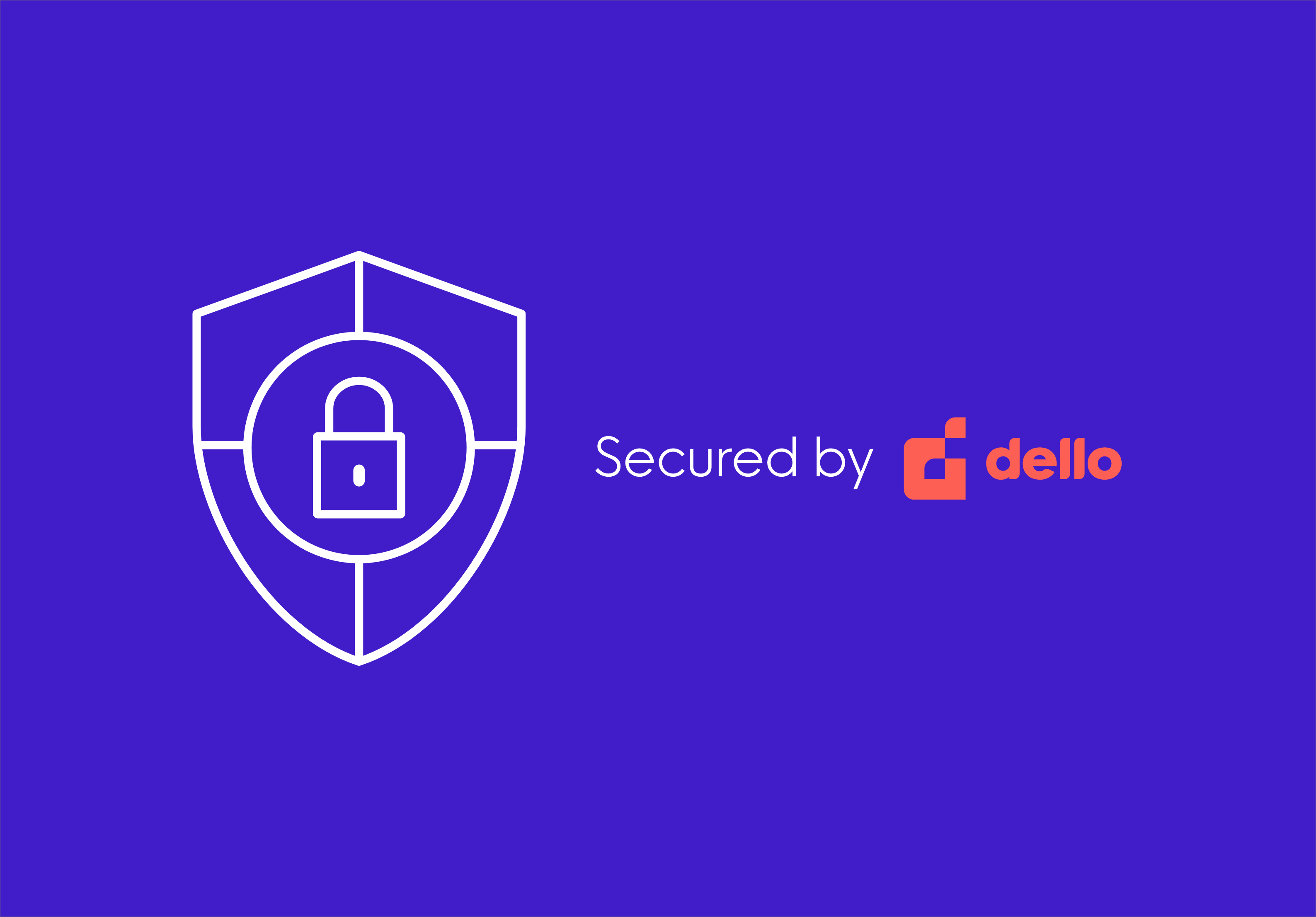 Logo indicating that the ecommerce process is secured by Dello.